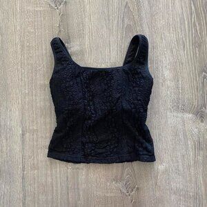 vintage crochet lace bustier tank top